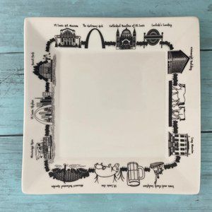 St Louis Missouri Square Plate by The Dish STL Landmarks